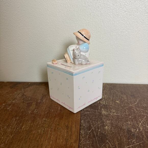 Michel & Company VINTAGE whimsical ceramic Best Friends Forever Piggy Bank - Picture 2 of 8